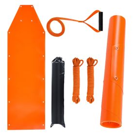 Deer Drag Sled, 72.8 x 22.8 in, 550lbs Heavy Duty Yard Utility Sled, Tear-Resistant PE Drag Glider Mat with Ropes & Handle