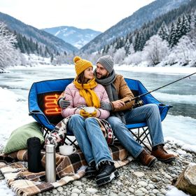 Double Camping Chair Oversized Padded Camping Chairs Heavy Duty Outdoor Lawn Chairs for Camping