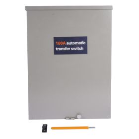 100 Amp 120/240V Single Phase Generator Automatic Transfer Switch Replacement for Generac RXSW100A3 for Indoor/Outdoor Use,NEMA 3R Aluminum Enclo