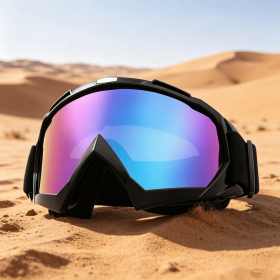 Motorcycle Goggles Fit Over Glasses Anti-Fog Ski Shatterproof Clear Lenses UV400 Adjustable Strap