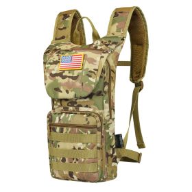 Hydration Backpack, Water Backpack with 3L TPU Water Bladder, Tactical Molle Hiking Hydration Pack with Storage for Men Women