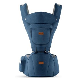 Baby Carrier with Hip Seat, Baby Carrier Newborn to Toddler up to 44lbs, 6-in-1 Ways to Carry, All Seasons (Color: Dark Blue)